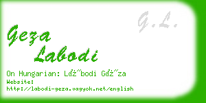 geza labodi business card